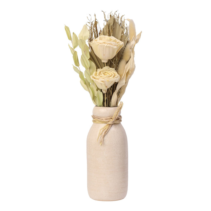 Expobazaar Lea Dried Yellow Ceramic Artificial Flower