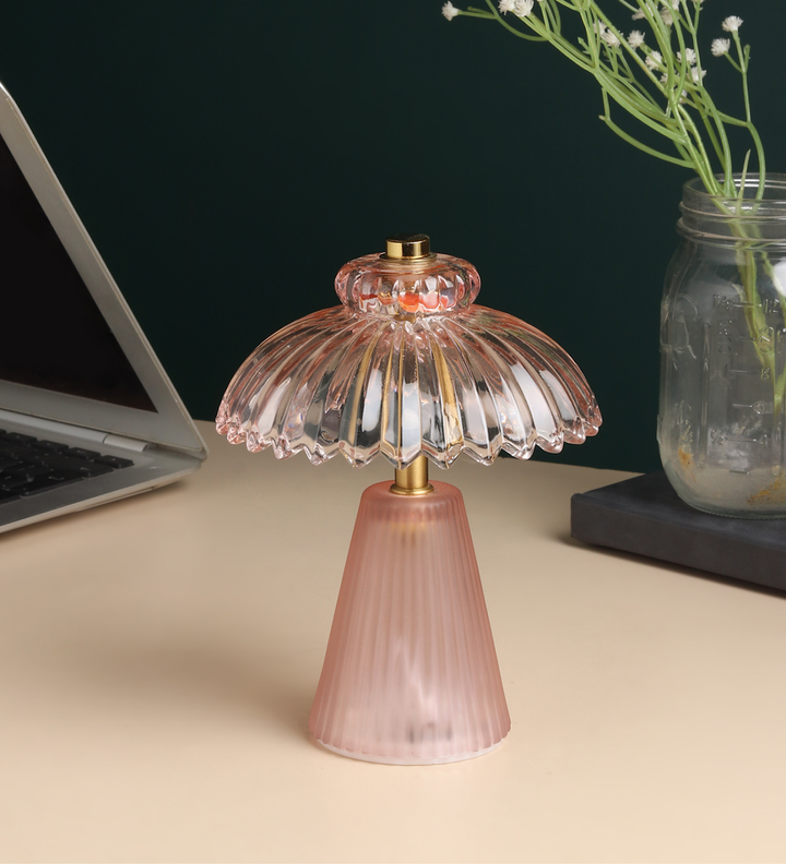 Cressa Crystelle Sculpted Glass Table Lamp Style 1 view 1