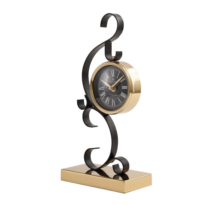 Expobazaar Black Round  Stellar Mirage Desk Clock