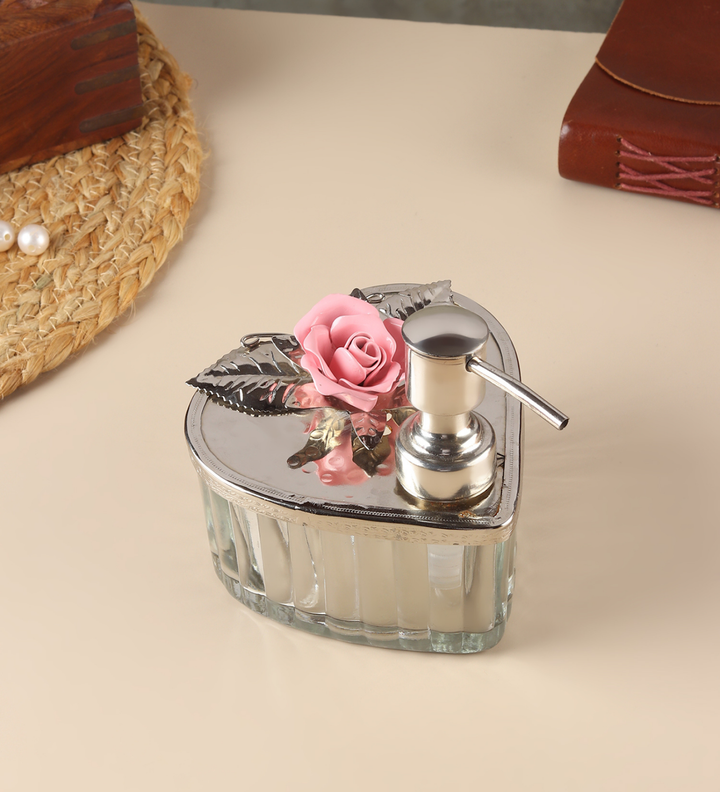 Petal Eclat Soap Dispenser with Floral Bloom Accent Pink view 1