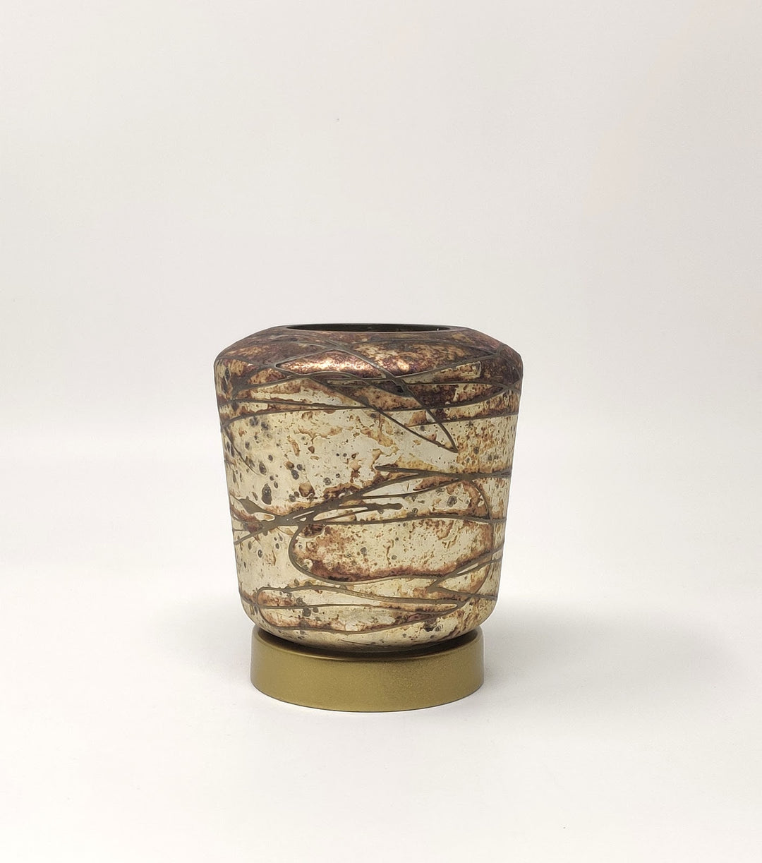 Expobazaar Antique Copper Trail Glass Hurricane