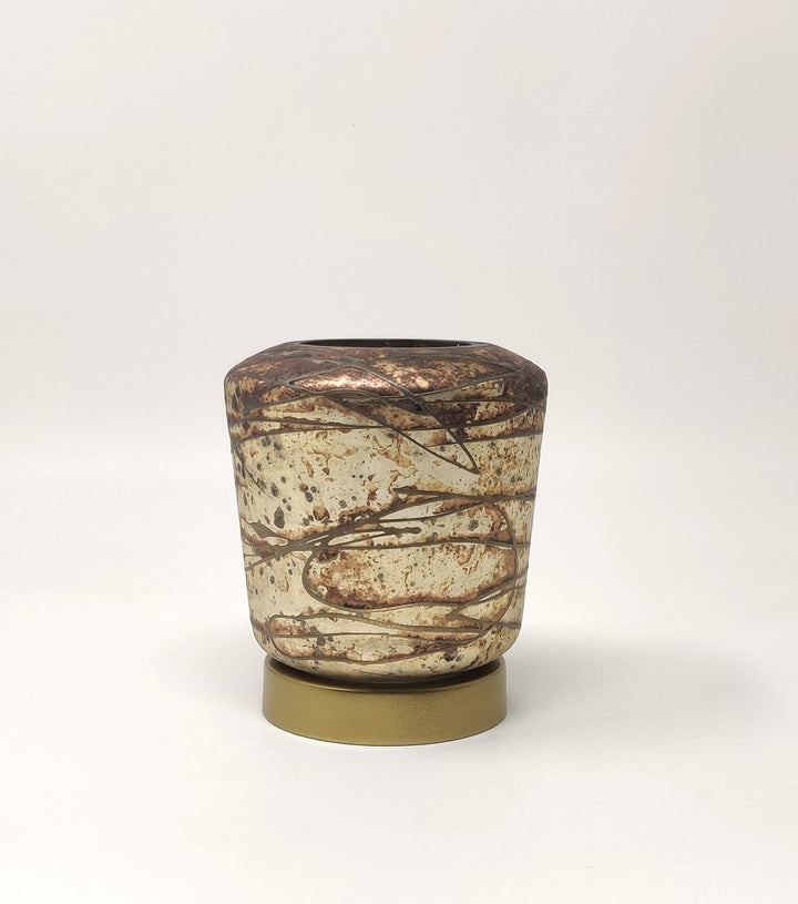 Expobazaar Antique Copper Trail Glass Hurricane