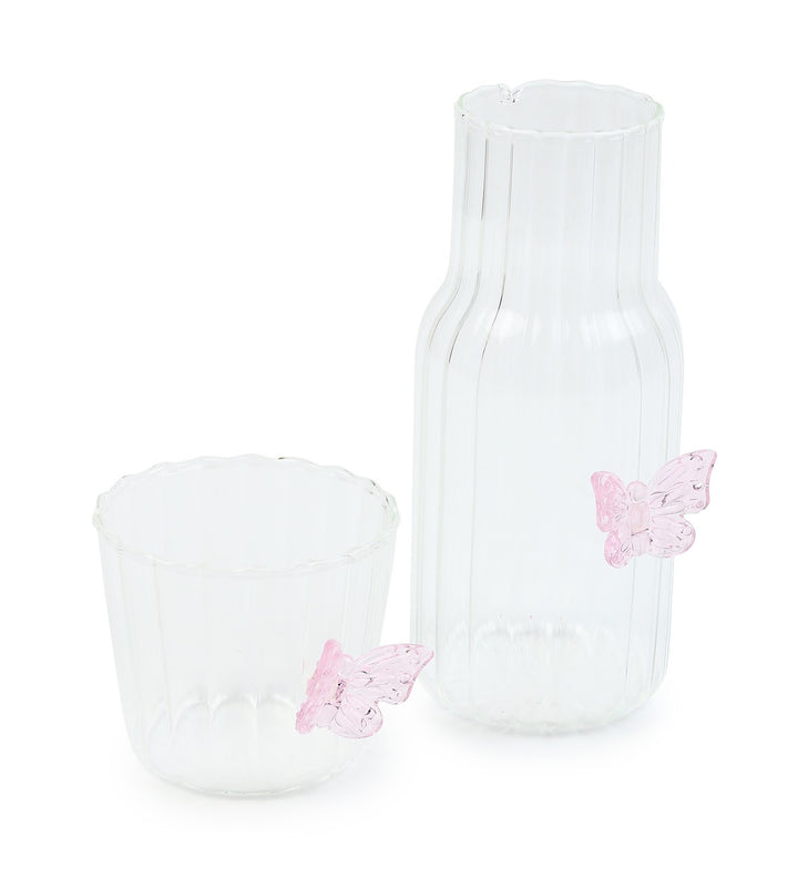 Titli Flip Butterfly Glass Bottle with Flip Top Glass view 5