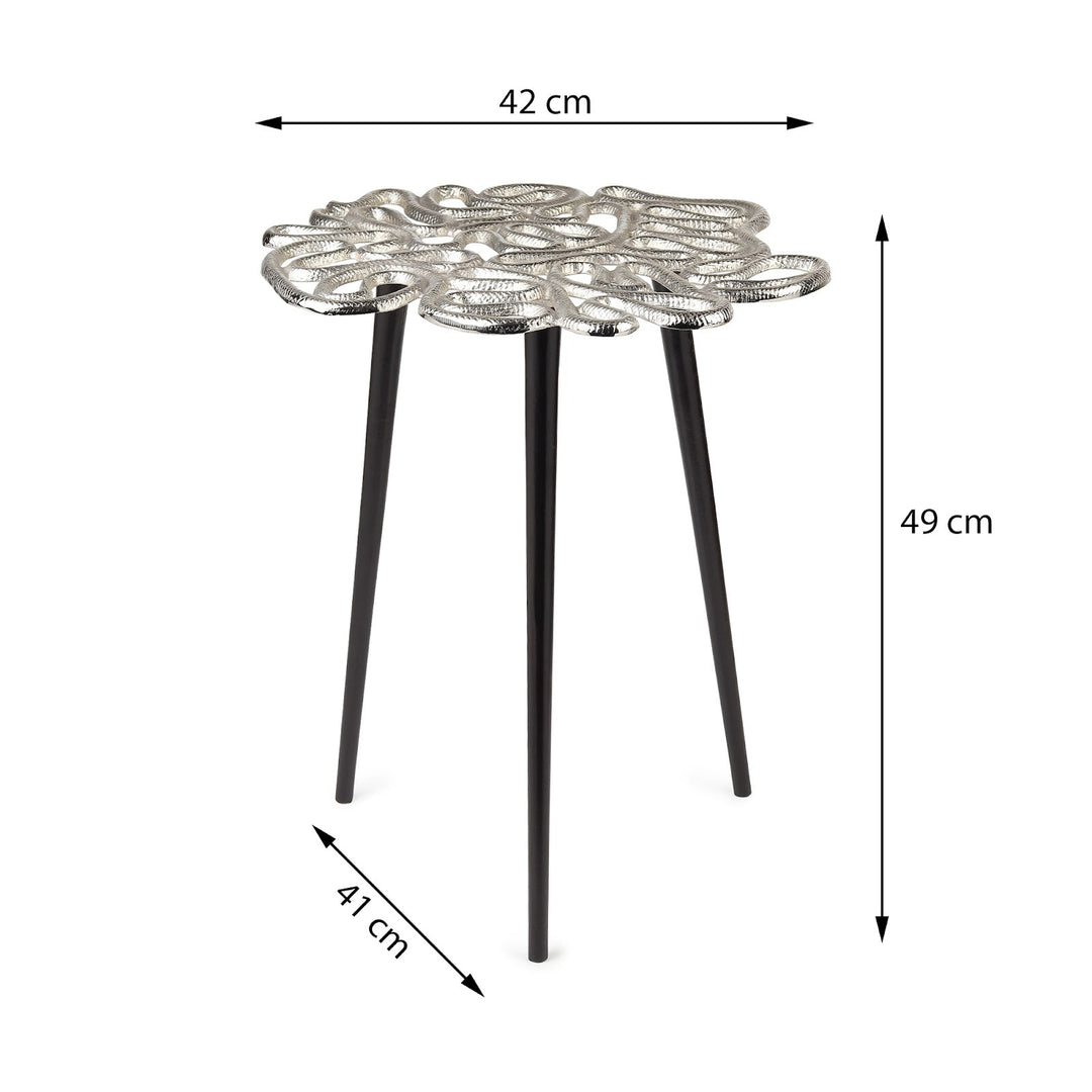 Expobazaar Sliitherin's end Table in Silver