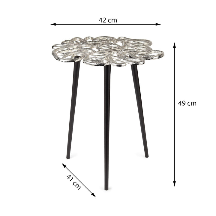 Expobazaar Sliitherin's end Table in Silver