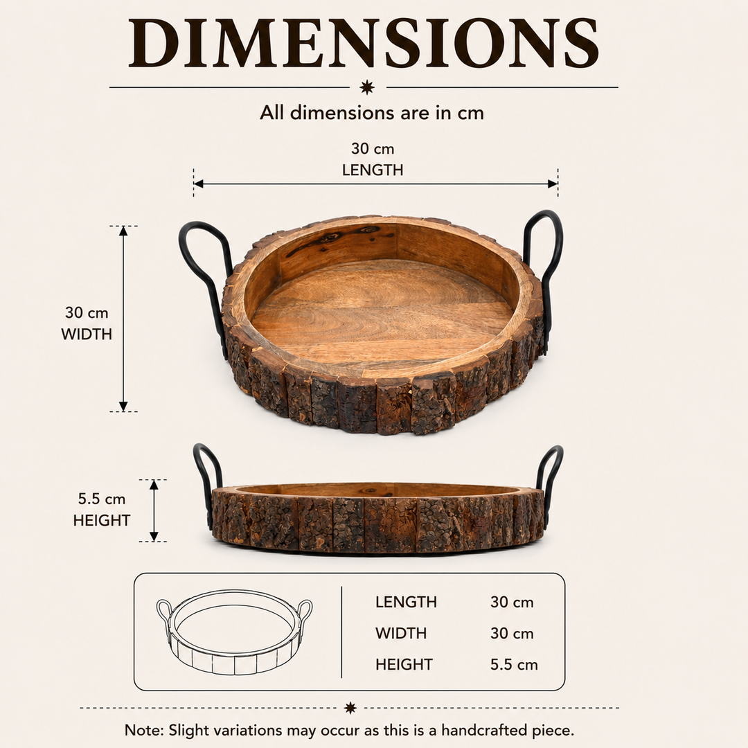 Bark Serving Tray Small