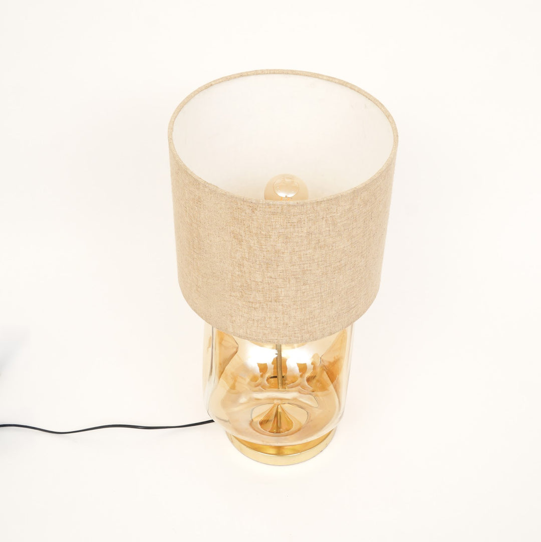 Frosted Glass Table Lamp for Living Room & Bedroom - Gold view 4