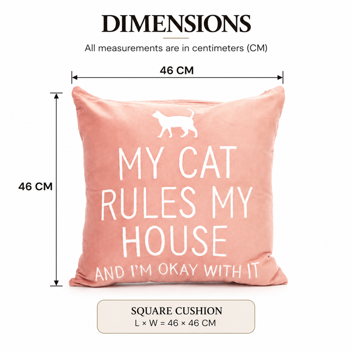 My Cat Velvet Cushion Cover 46 x 46 cm, view 4