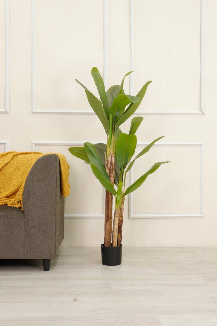 Expobazaar Elegant Artificial Banana Plant for Modern Spaces With Pot