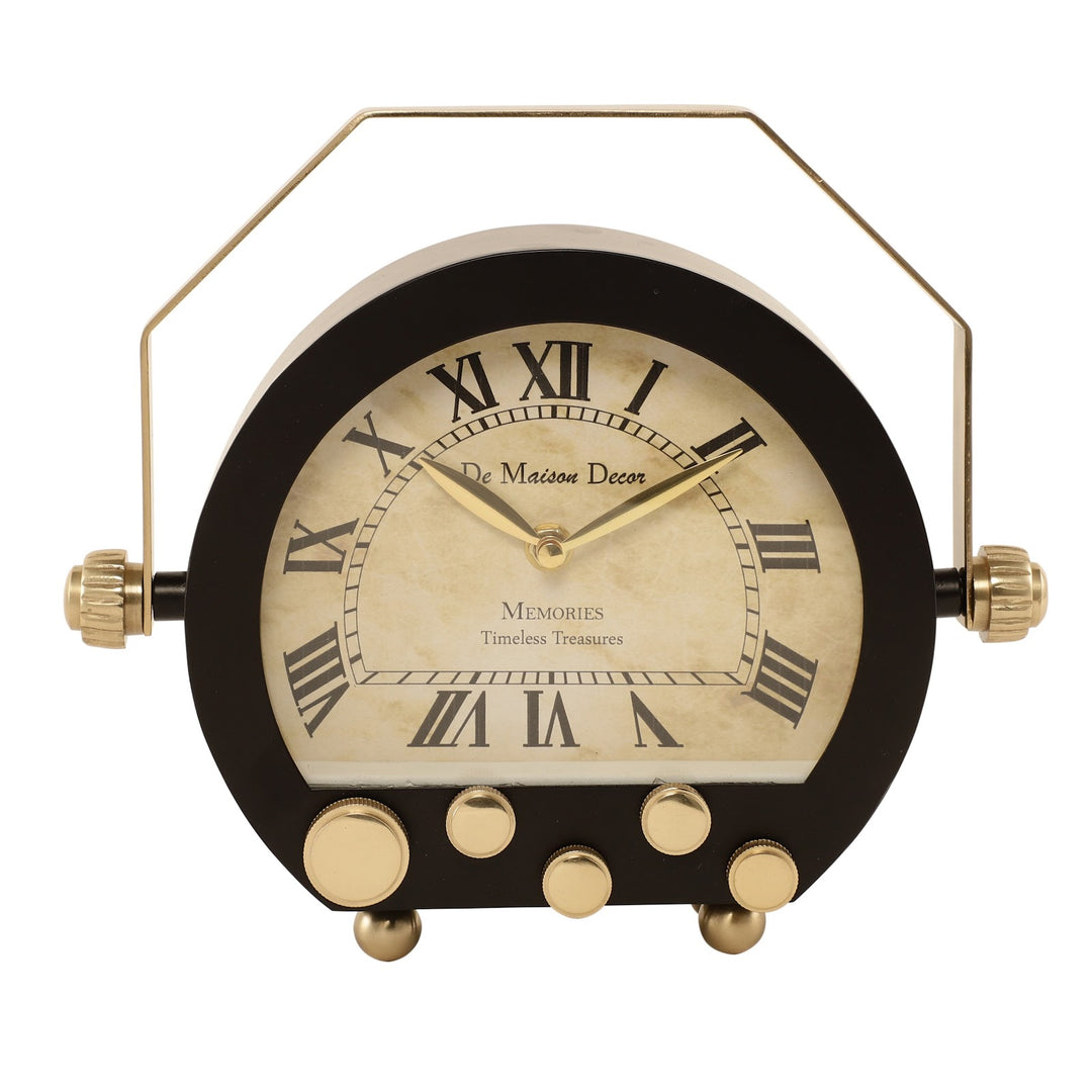 Expobazaar Kent Clock In Black Gold
