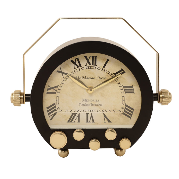 Expobazaar Kent Clock In Black Gold