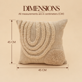 Natural Geometric Tufted Cotton Cushion