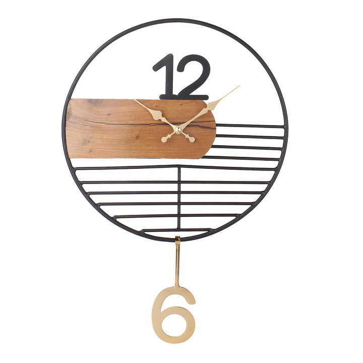 Expobazaar Ringmaster Black Steel Wall  Clock