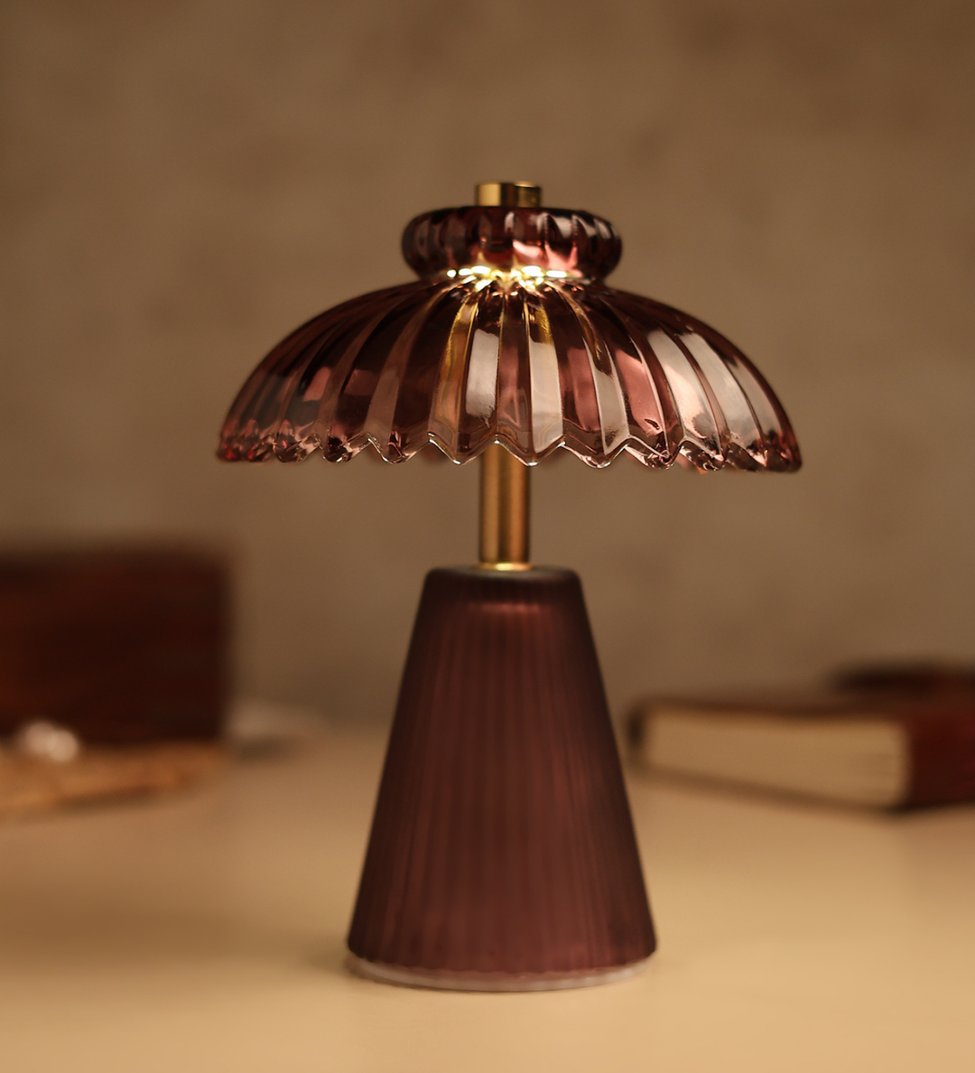 Cressa Crystelle Sculpted Glass Table Lamp Style 2 view 2