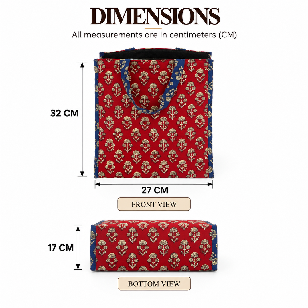 Large Insulated Cotton Lunch Bag, Dual Print, view 4