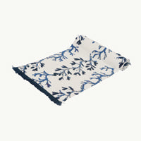 Blue Botanical Branch Cotton Table Runner, View 5
