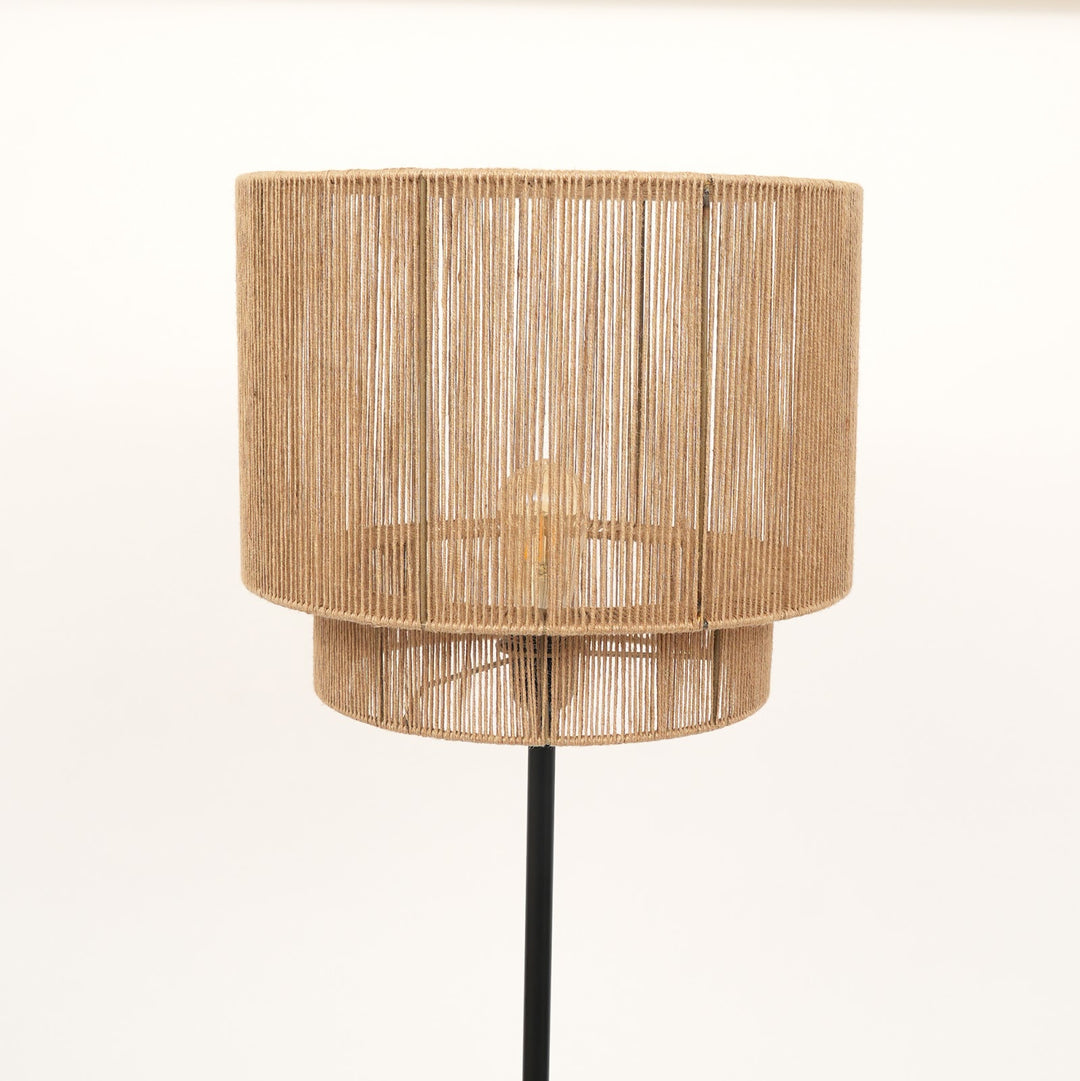 Rope & Iron Floor Lamp for Living Room view 3