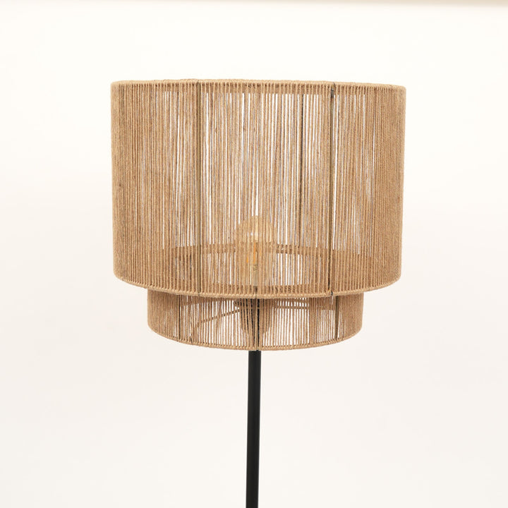 Rope & Iron Floor Lamp for Living Room view 3