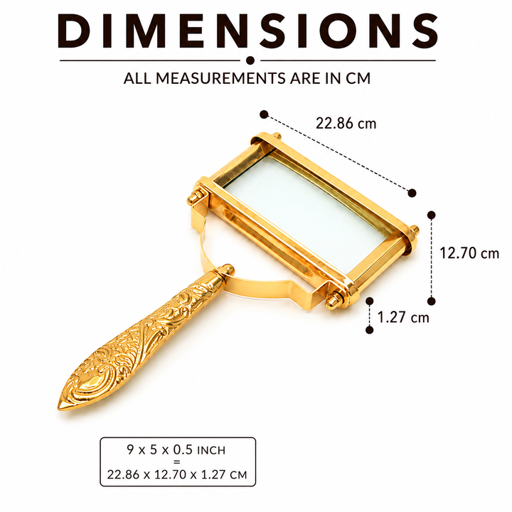 Rectangular Jardin Handheld Table Magnifier