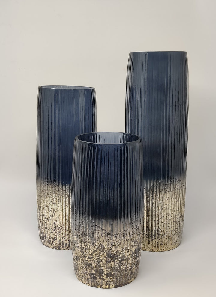 Expobazaar Blue Luster Antique Aluminium Vase