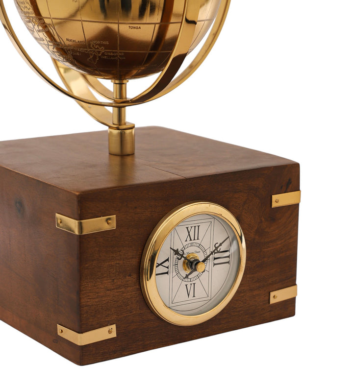 Expobazaar Atlasphere Gold Table Clock