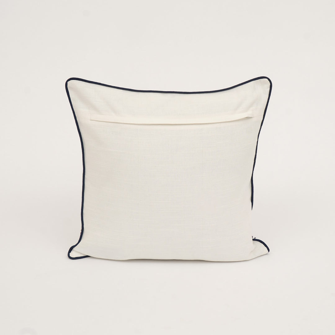 Botanical Leaf Embroidered Cushion Cover, View 5