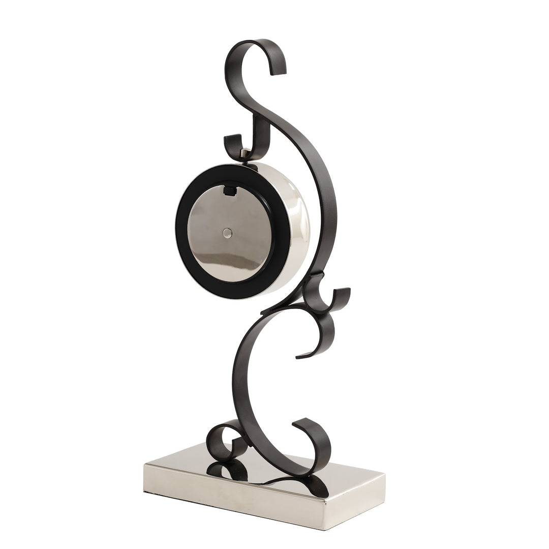 Expobazaar Black Round Table Stellar Mirage Desk Clock