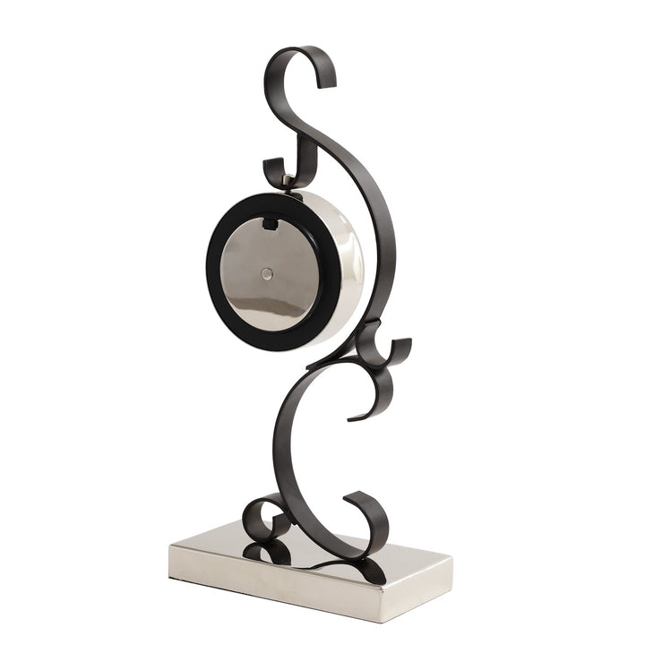 Expobazaar Black Round Table Stellar Mirage Desk Clock