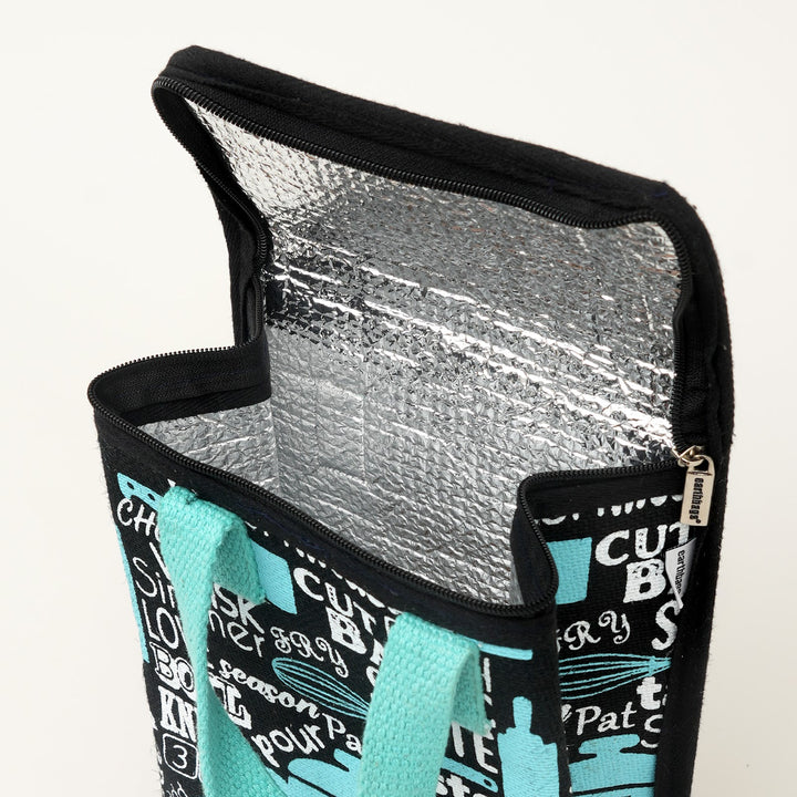 Insulated Jute Lunch Bag, Kitchen Print, View 5
