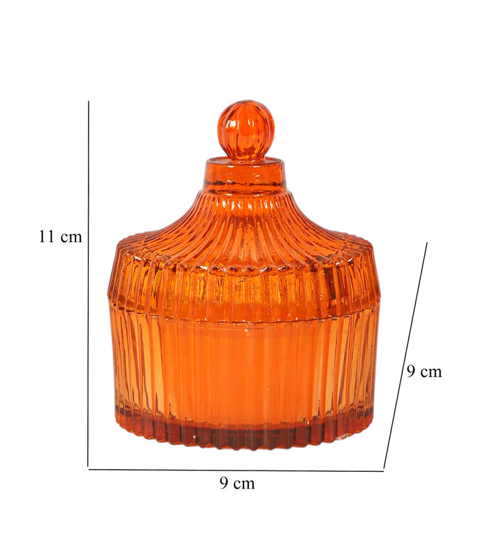 Expobazaar Elara Amber Ember Candle in Jar