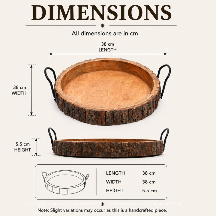 Bark Serving Tray Medium