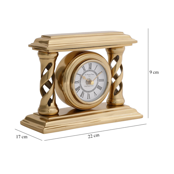 Expobazaar Gold Square Table Velor Table Clock