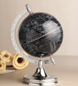 Meridian Midnight Blue Globe with Silver Metal Frame view 1