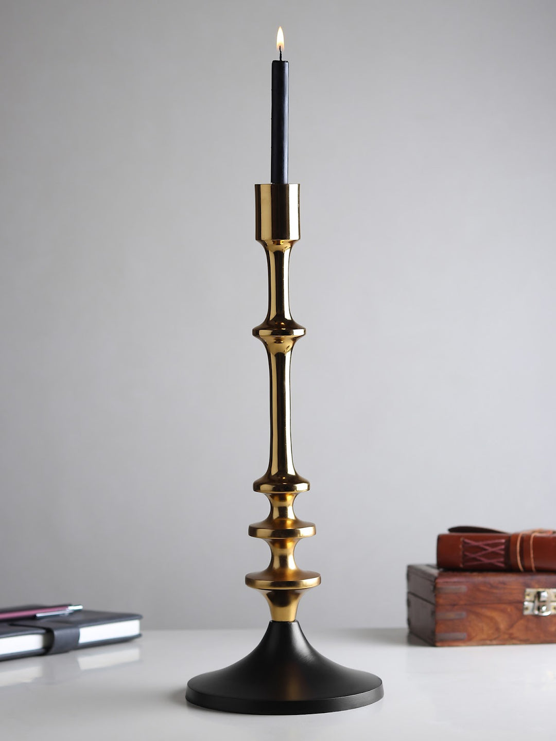 Expobazaar Aristea Gold Candle Holder Large