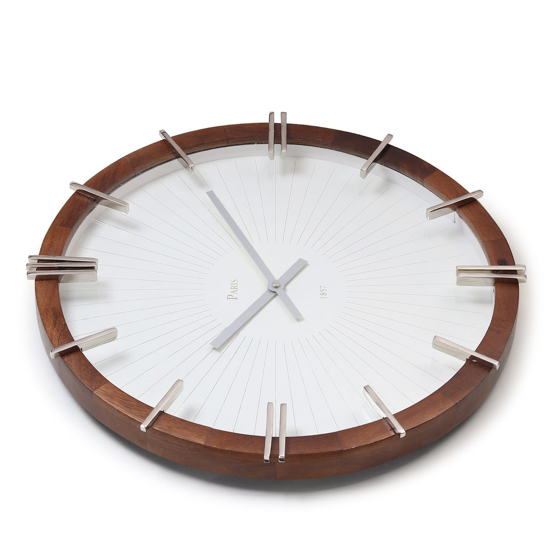 Expobazaar Eclipta Silver Wall Clock
