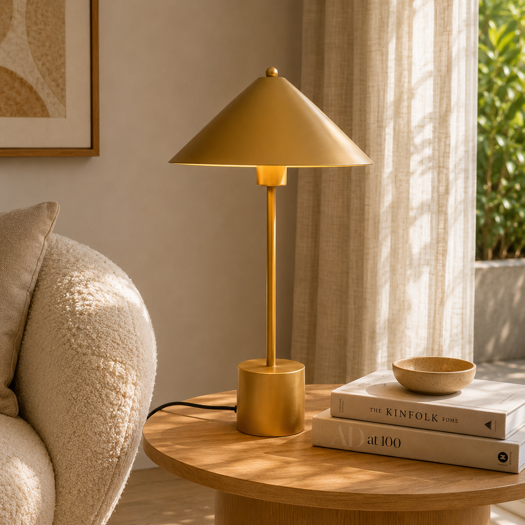 Metal Table Lamp for Living Room & Bedroom