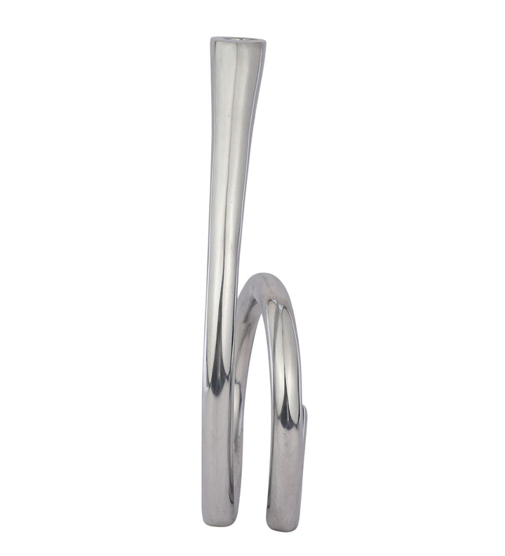 Expobazaar Flame Twisted Candle Holder Silver