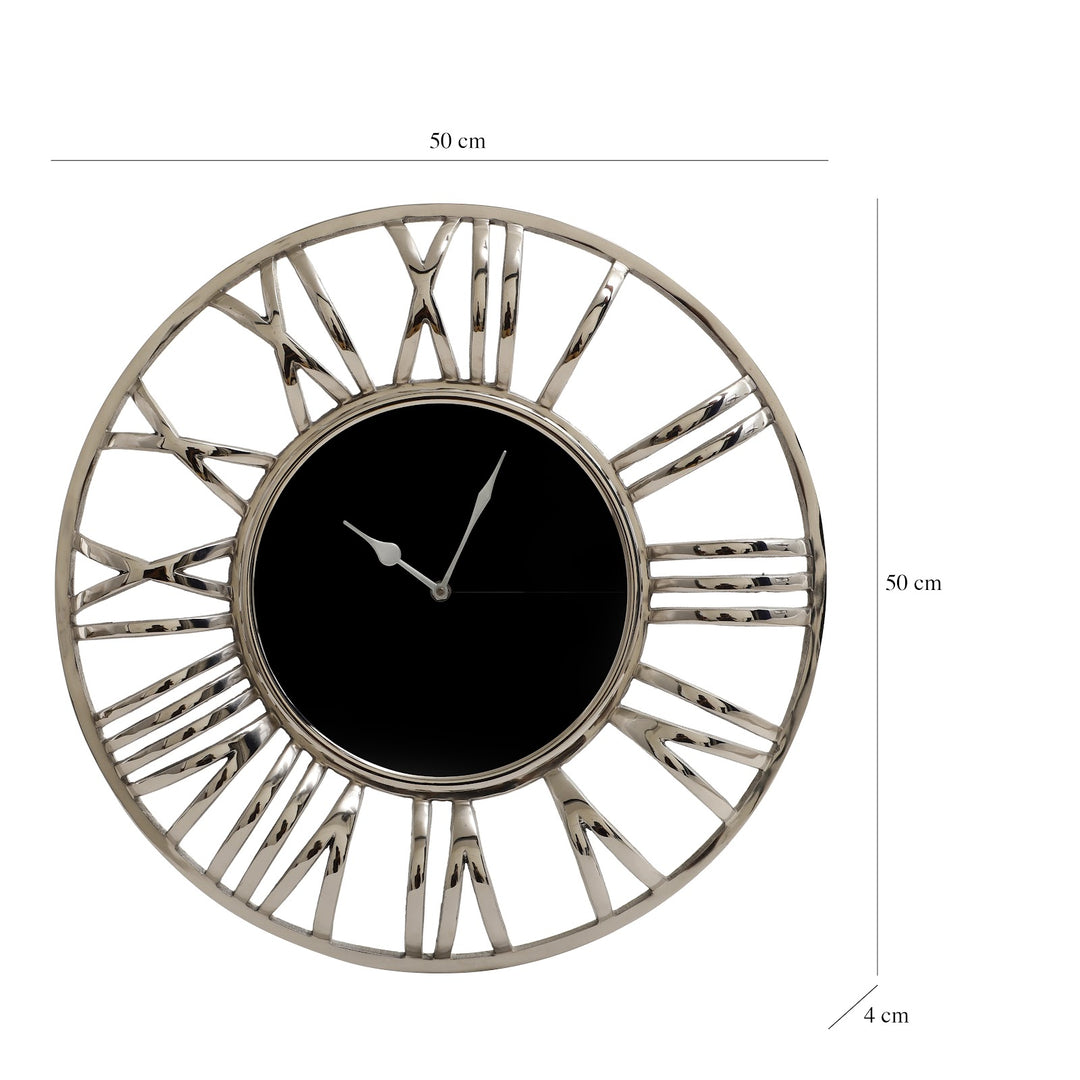 Expobazaar Black Round Wall Aether Clock