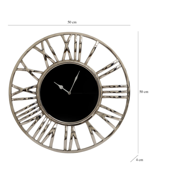 Expobazaar Black Round Wall Aether Clock