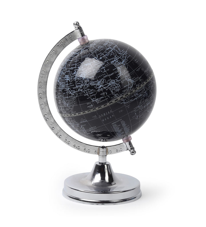 Meridian Midnight Blue Globe with Silver Metal Frame view 5