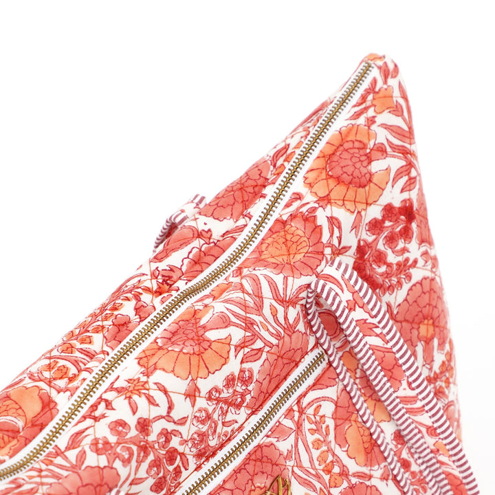 Quilted Travel Bag with Potli Pouch, Red, view 4
