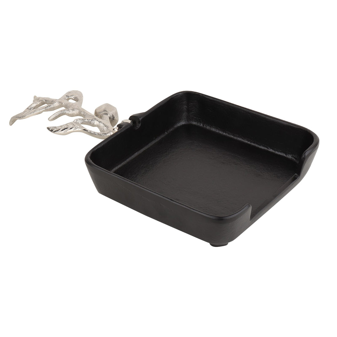Expobazaar Leafy tissue holder in Silver