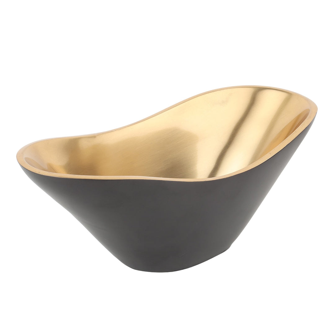 Expobazaar Opulent Oval Gold Serving  Bowl