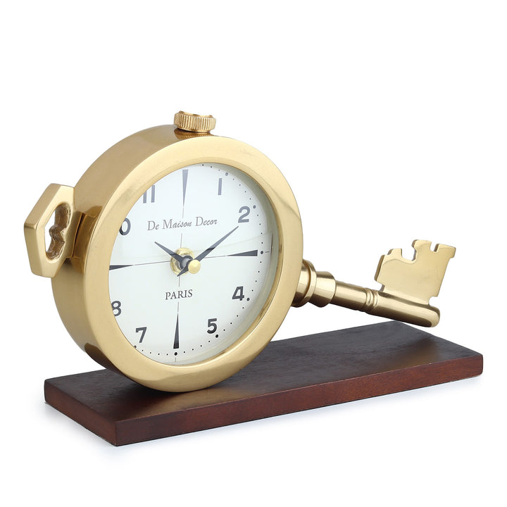 Expobazaar Areios Table Clock In Gold