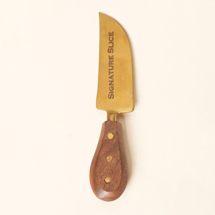 Cheese knife and spreader serving set