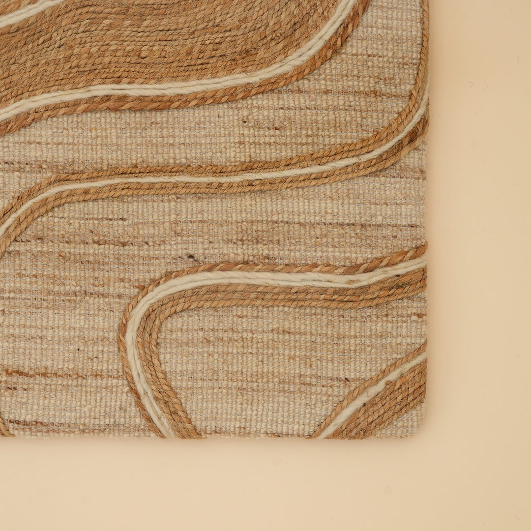 Organic Waves Jute and Wool Wall Art, View 5