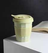 Milo Happy Ceramic Coffee Tumbler with Lid and Strap Green view 1