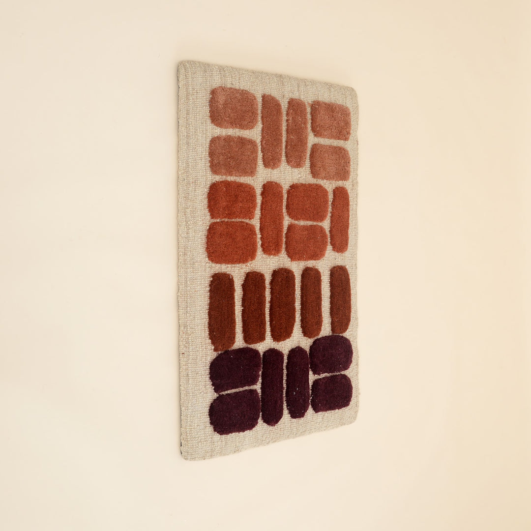 Geometric Blocks Tufted Wool Wall Art, View 2