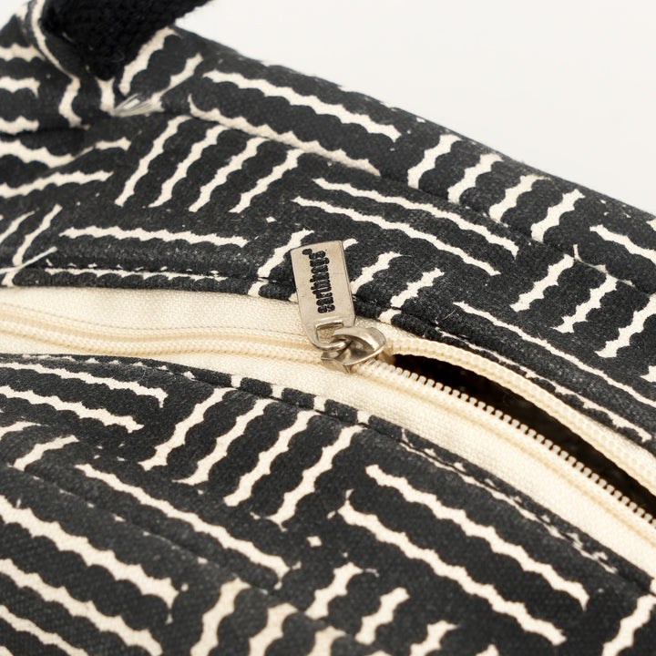 Thermal Insulated Lunch Tote, Basketweave Print, View 3
