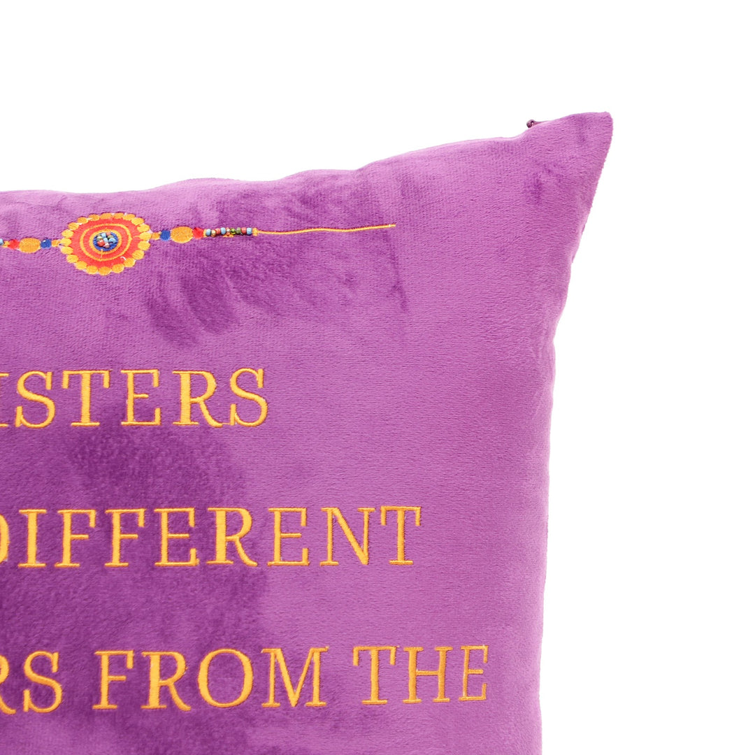 Sibling Quote Velvet Cushion 41 x 41 cm, Same Garden, view 2